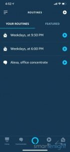 Screenshot of Alexa App - Routines