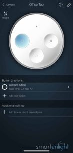 Screenshot of iConnectHue - Philips Hue Tap Configuration