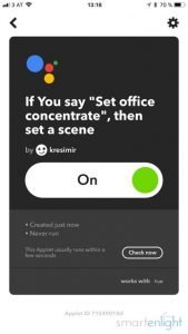 Our own IFTTT applet is ready