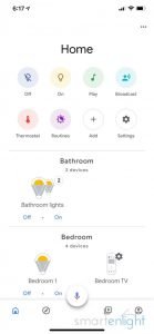 Google Home App - Home Dashboard