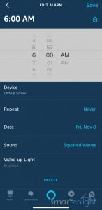 Alexa Alarm with Wake Up Light