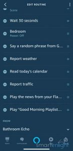 Screenshot of our Alexa Partner friendly routine - screen 2